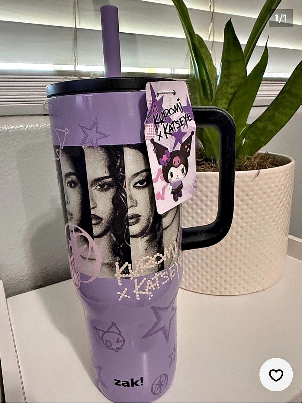 zak! Purple & Black Katseye x 50Kuromi Tumbler NWT